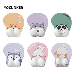 YOCUNKER Gối Kê Cổ Tay Chống Trượt Hình Chuột Hoạt Hình 3d