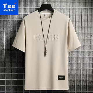 M-5xl Mùa Hè Phong Cách Mới Áo Thun Ngắn Tay Bé Trai Dáng Rộng Cổ Tròn Top Size Lớn
