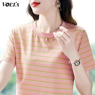Áo Thun Nữ,Trung Niên Đẹp Sọc Thiết Kế Đơn Giản Trẻ Trung Năng Động Chất Vải Cao Cấp Thoáng Mát Kẻ Sọc Ngang Tee Áo Thun Nữ Cho Người Già