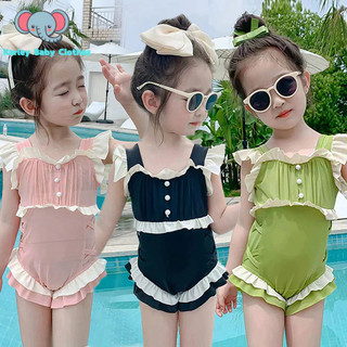 Đồ bơi trẻ em bé gái trẻ em polyester nhỏ tươi sling dễ thương cho bé một mảnh đồ bơi mùa xuân nóng kỳ nghỉ đồ bơi