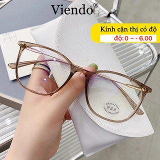 Kính Giả Cận Nam Nữ VIENDO Mắt Kính Trong Suốt Chống Ánh Sáng Xanh Tia UV Thời Trang 0~6.00 Độ Có Cắt Kính Theo Yêu Cầu