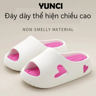 YUNCI  dép cross sục nữ 2024 HOTSALE Giày slip-on Phong cách thể thao Trẻ trung Đi biển Bảnh bao Đế chống sốc FDL24410J2 17Z240425