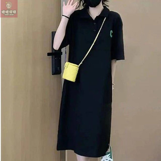 Đầm Cổ Polo Dáng Rộng Phong Cách Hàn Quốc Thời Trang Mùa Hè Mới Cho Nữ