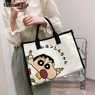 Túi Tote Nữ MỚI Hoạt Hình Dễ Thương Canvas Đi Lại Đa Năng Túi Xách Dung Tích Lớn