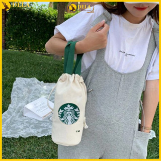 STARBUCKS 1 Túi tote Vải Bố Kích Thước 27 * 11cm