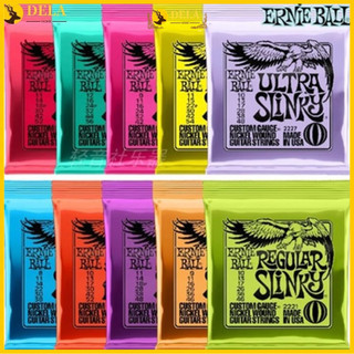 Ernie ball super slinky regular 2221 2223 090042 string set for electric guitars#dela