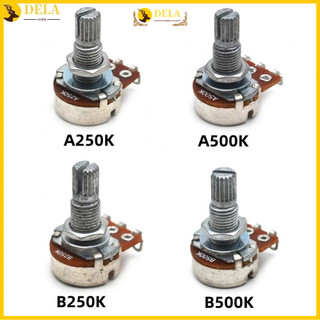 Guitar potentiometer a500k b250k b500k guitar volume tone potentiometer#dela