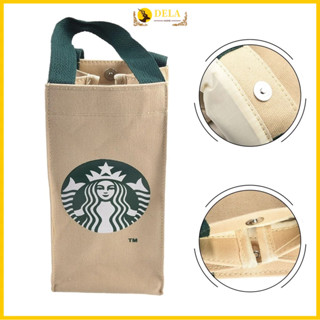 Túi đựng bình nước bằng vải DELA Starbucks Túi đựng cốc giữ nhiệt