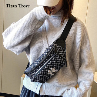 Titan Trove Thích hợp thêu thời trang cho túi đeo ngực nữ Túi đeo chéo nam nữ đa năng Retro