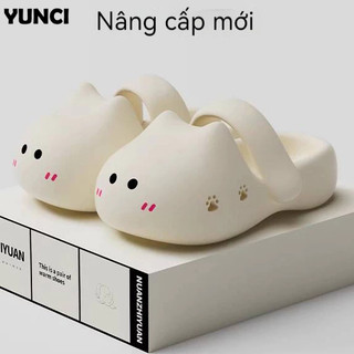YUNCI dép cross dép kiểu nữ đi chơi Cổ điển Lót êm ái Phóng khoáng Tiện dụng FBT24504WH 19Z240508