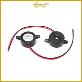 Còi Piezo 12V DC 2 Dây 3-24V 3000 + / - 500Hz 12V Màu Đen