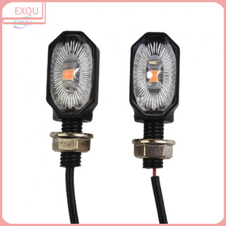 Turn Signal Lights 12V 2pcs Black Blinker Indicator Mini Motorcycle New