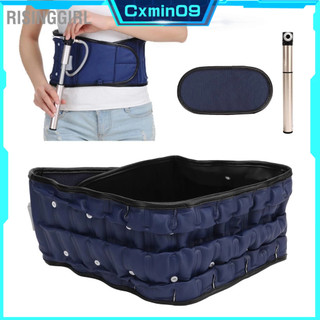 RisingGirl Đai kéo thắt lưng bơm hơi Nhẹ có thể điều chỉnh Giải nén Nẹp dưới màu xanh