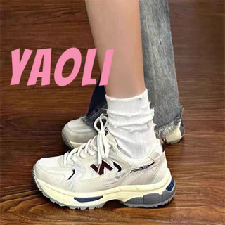 YAOLI  Giày thể thao mới lưới đế dày thoáng khí NB thời trang giày chạy bộ thông thường