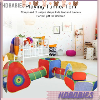Hdbabies bộ lều chơi trẻ em 5 trong 1 đường hầm bò có thể gấp di động nhà ngoài trời cho