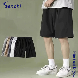 Quần Short Senchi Nam Mùa Hè Mỏng Nam Nhanh Khô Quần Năm Điểm Rời Thẳng Băng Lụa Quần Năm Điểm Thể Thao Thường Ngày Quần Bóng Rổ