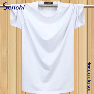 Senchi 2024 áo thun ngắn tay mới xu hướng quần áo rộng rãi
