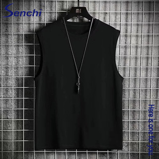 Áo vest nam Senchi Áo thun không tay phong cách Hàn Quốc áo vest thể thao rộng rãi dành cho nam