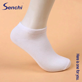 Senchi Tất Nam Tất Thể Thao Tất Cotton Polyester Tất Giữa Bắp Chân Tất