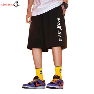 Quần short in tiếng Anh dáng rộng thương hiệu thời trang mới dành cho nam sinh viên quần thể thao chạy bộ nhanh khô thông thường