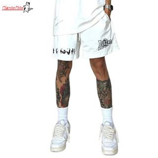 Quần short thể thao in chữ hip-hop cổ điển thích hợp của Mỹ quần short nam đường phố dáng rộng và đẹp trai