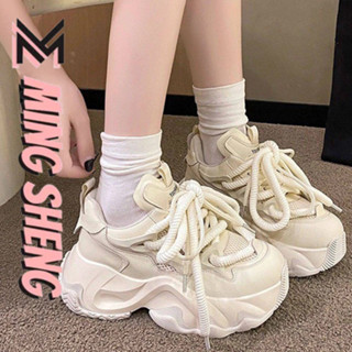 Giày bố phổ biến MS Giày cao gót tăng chiều cao mới Giày thể thao đế dày cao đa năng dành cho nữ dành cho người nhỏ