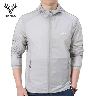 Áo khoác nam HANLU Vải thoáng khí Đơn sắc đa năng đơn giản L-5XL