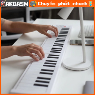 [Hàng Sẵn] Bàn phím di động có thể gập lại 61 đàn piano Đồ chơi nhạc cụ điện tử phát ghi âm [AKOASM]
