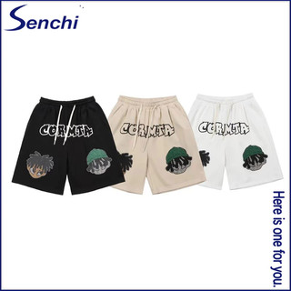 Senchi Quần Short Hoạt Hình Anime Nam Thời Trang Hợp Thời Trang Quần Thẳng Quần Thể Thao Quần Short
