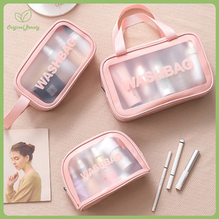 Trong Suốt Túi Đựng Mỹ Phẩm Trong Suốt pvc Trong Suốt Túi Vệ Sinh pu Frosted Tắm Bơi Túi Bảo Quản Bộ Sáu Mảnh Dung Tích Lớn Fe