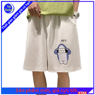 Paulweekend quần áo thời trang nam mùa hè hàn quốc quần short nam in hình quần short quần thể thao rời