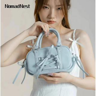 Túi xách nữ NomadNest có nơ sang trọng thời trang Punk niche cổ điển đeo chéo và túi đeo vai