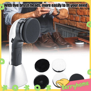 Máy đánh giày điện cầm tay, Bàn chải đánh giày điện tự động Máy bóng cầm tay dùng pin hoặc phích cắm 220V EU  BerryHome~