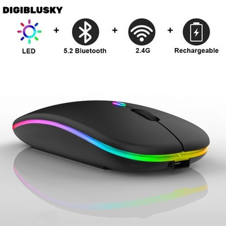 DIGIBLUSKY Chuột bluetooth 2.4ghz Có Thể Sạc Lại Siêu Mỏng Dùng Chơi Game Tiện Dụng