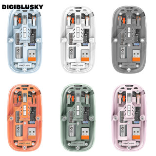 DIGIBLUSKY Chuột không dây 2.4GHz / Chuột chế độ Bluetooth 2.4GHz + 8000-1200-1600-2400 DPI Chuột Type-C có thể điều chỉnh