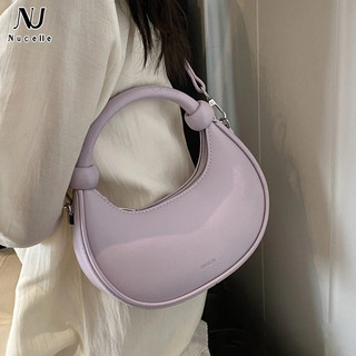 Nucelle Túi nhỏ cầm tay phong cách thích hợp kiểu Pháp, túi đeo vai hợp thời trang và thời trang mới, túi đựng bánh bao đeo chéo phong cách nước ngoài