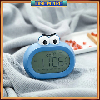 Kids Alarm Clock Cartoon Cute Intelligent Battery Operated Digital LED Electronic Clock with Night Light