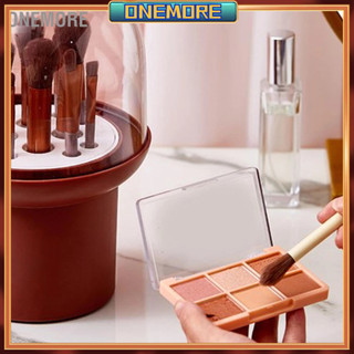 Onemore Hộp đựng cọ trang điểm Bean Paste Red đa chức năng có nắp đậy thể nhìn thấy cho phòng ngủ