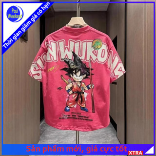 Paulweekend Hợp Thời Trang Mùa Hè Thanh Niên Tay Ngắn Hoạt Hình Goku In Đáy Áo Sơ Mi Cho Các Cặp Đôi