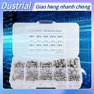 [Hàng Sẵn] 300 Chiếc M3 M4 M5 M6 M8 Bộ Vít Thép Không Gỉ 304 Lục Giác Ổ Cắm Kết Hợp Dustrial