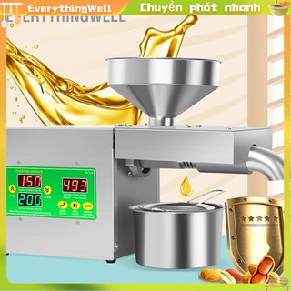 EverythingWell Máy ép dầu mini bằng thép không gỉ hạt tự động lạnh nóng snowa