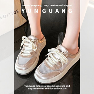 Giày thể thao YUNGUANG phong cách Hàn Quốc lưới thông thường màu sắc mới phù hợp với dép đế dày cổ điển