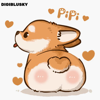 DIGIBLUSKY Tấm lót chuột Corgi + Bộ bàn phím Tấm lót cổ tay chuột + Bộ hỗ trợ bàn phím