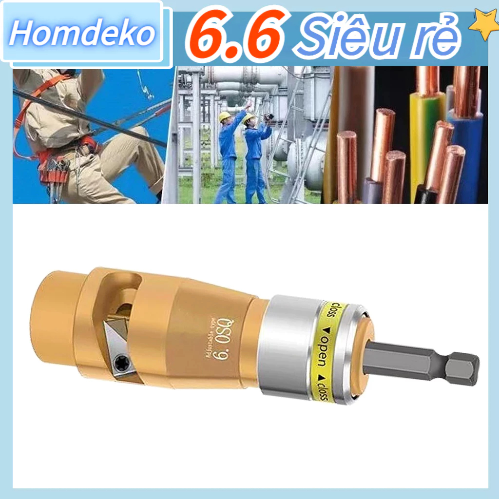 6 Dụng cụ tuốt dây cáp vuông và xoắn điện Hợp kim nhôm Máy khoan cầm tay vũ nữ thoát y Homdeko