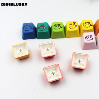 DIGIBLUSKY Rainbow Monsters Keycap Bàn phím cơ dễ thương Móc khóa cho bàn phím cơ trục chéo