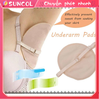 SUNCOL 2 Chiếc Miếng Lót Nách Có Thể Tái Sử Dụng Điều Chỉnh Cotton Thoáng Khí Dây Đeo Mồ Hôi Dành Cho Nữ