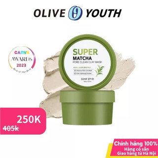 Some by mi mặt nạ đất sét trà xanh làm sạch lỗ chân lông super matcha pore clean clay mask 100g