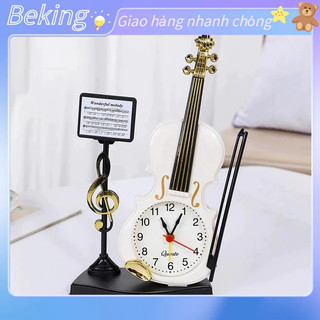 Đồng hồ báo thức để bàn hình cây đàn violin sáng tạo Beking