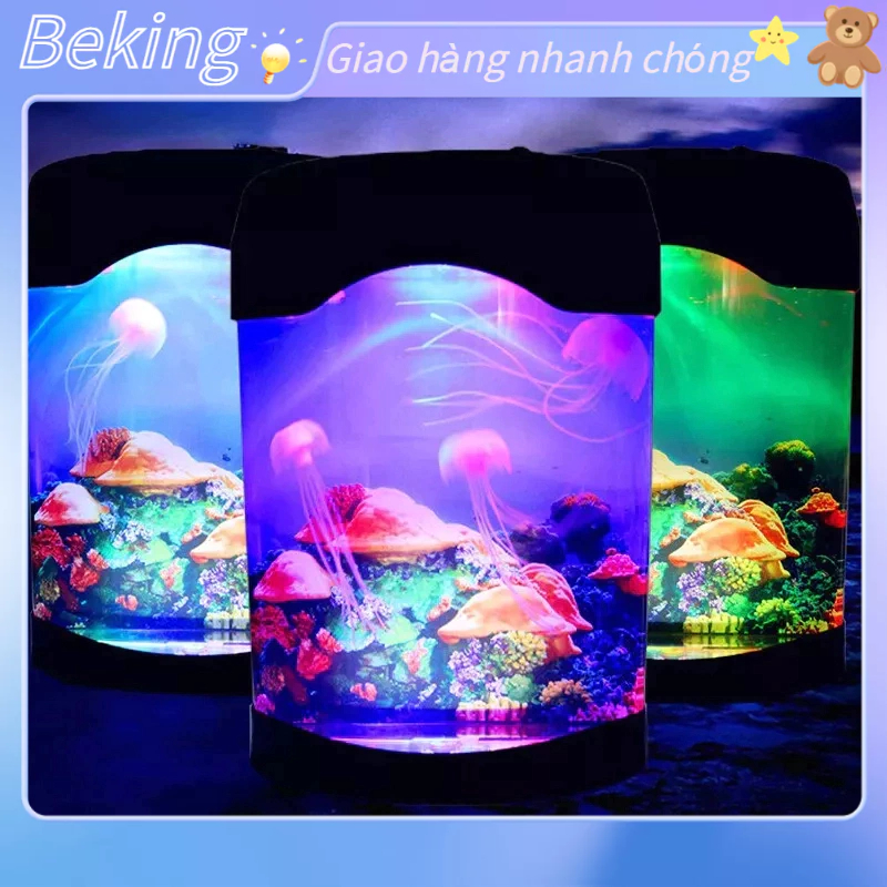 [Hàng Sẵn] Đèn ngủ con sứa, đèn decor trang trí phòng Beking A.