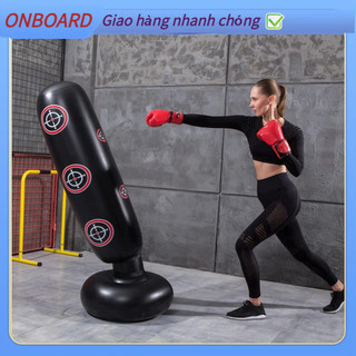 * Bao cát trụ hơi đấm bốc tự cân bằng thế hệ - bao cát đấm bốc boxing bơm hơi dành OnBoard